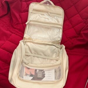 DEZI Cream Cosmetic Bag with Mesh Compartments